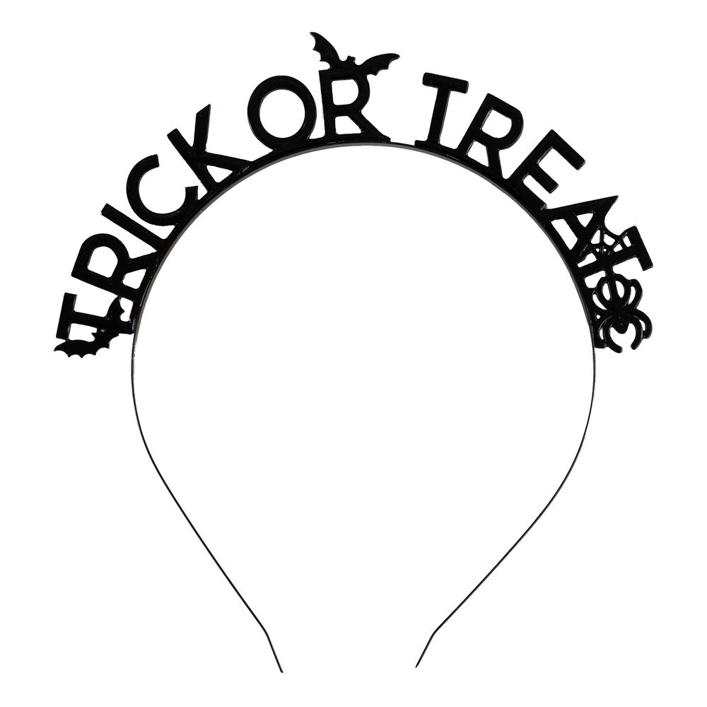 Hårbøjle Trick or Treat i Metal