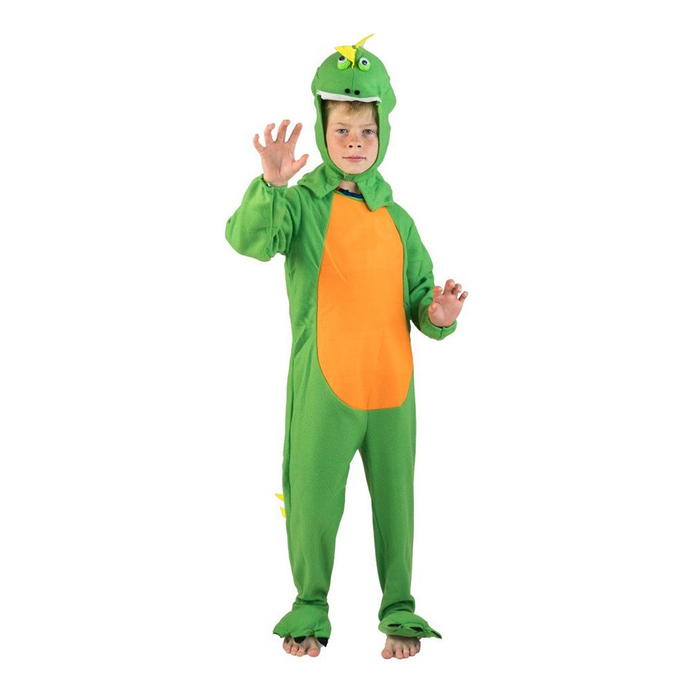 Dinosaur Grøn Børnekostume