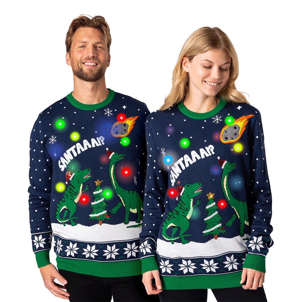 Dinosaurier LED Jultröja