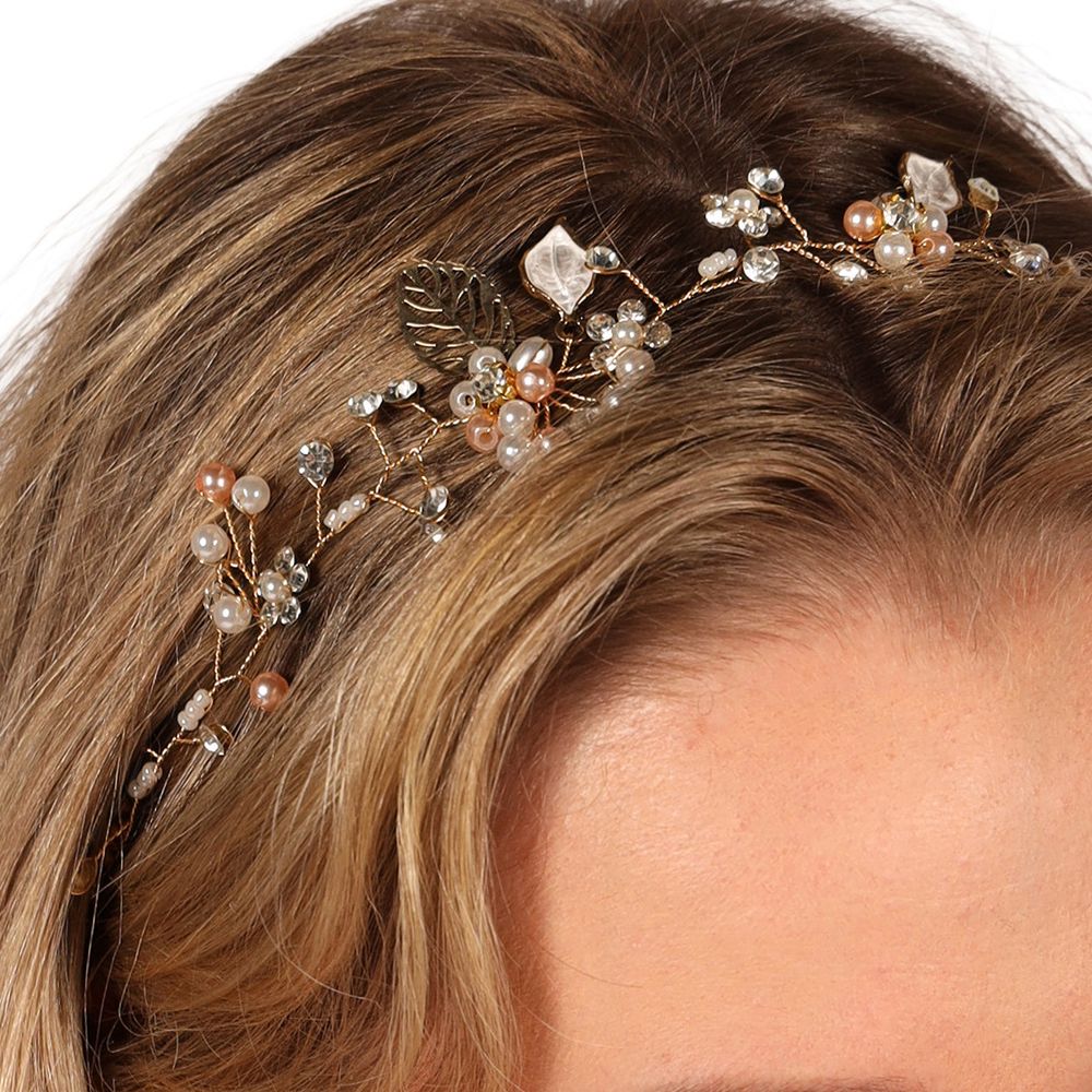 Dirndl Hårband med Pärlor Deluxe
