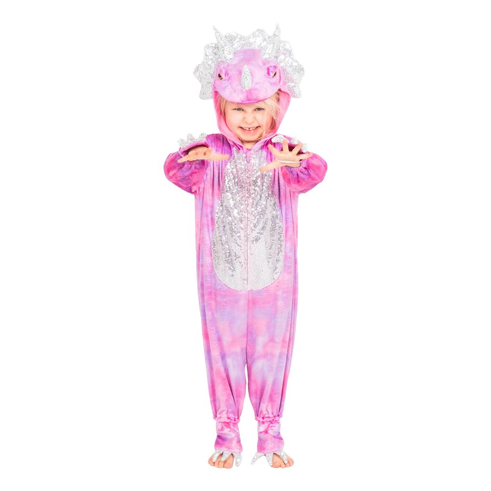 Disco Dinosaur Lyserød Jumpsuit Børnekostume