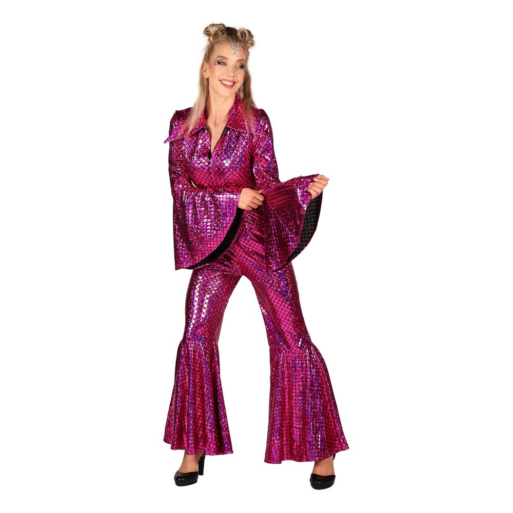Disco Jumpsuit Rosa Maskeraddräkt