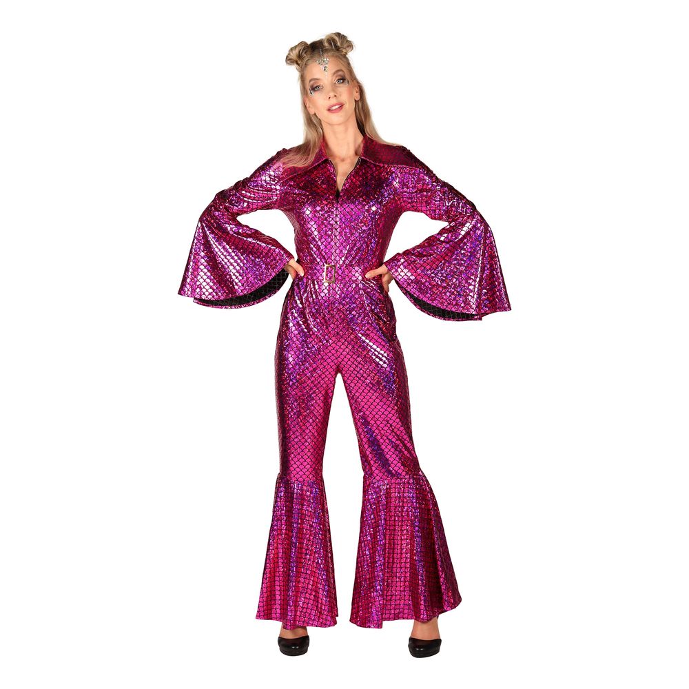 Disco Jumpsuit Rosa Maskeraddräkt