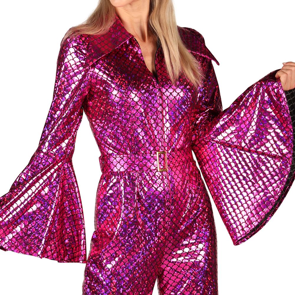 Disco Jumpsuit Rosa Maskeraddräkt