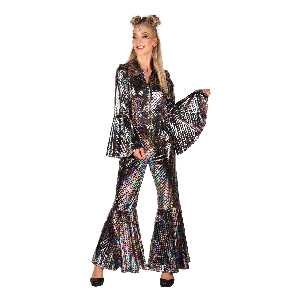 Disco Jumpsuit Silver Maskeraddräkt