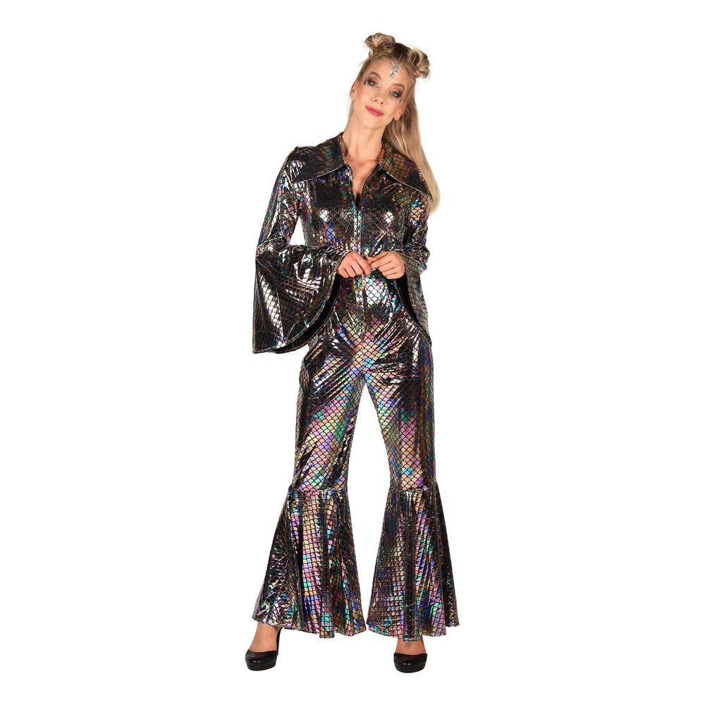 Disco Jumpsuit Silver Maskeraddräkt