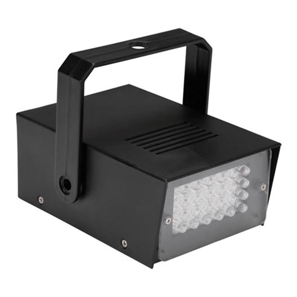 Discolamppu Mini LED Strobo Paristokäyttöinen