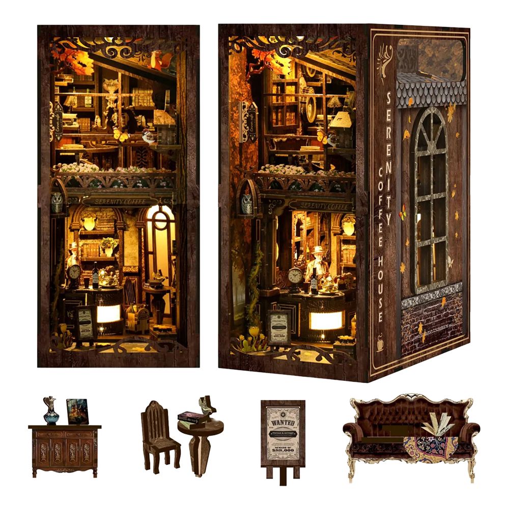 DIY Book Nook Serenity Coffee House -miniatyyrikahvila