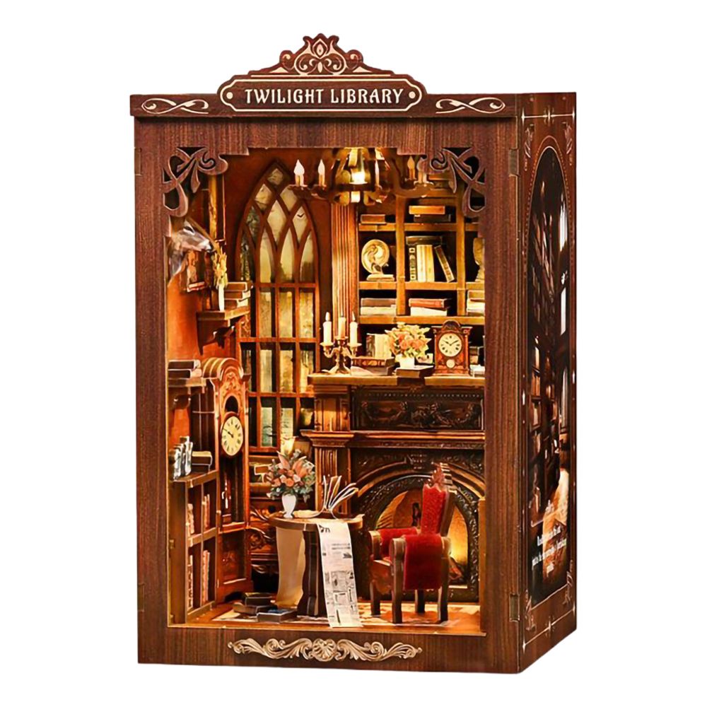 DIY Book Nook Twilight Library -kirjahyllynukkekoti