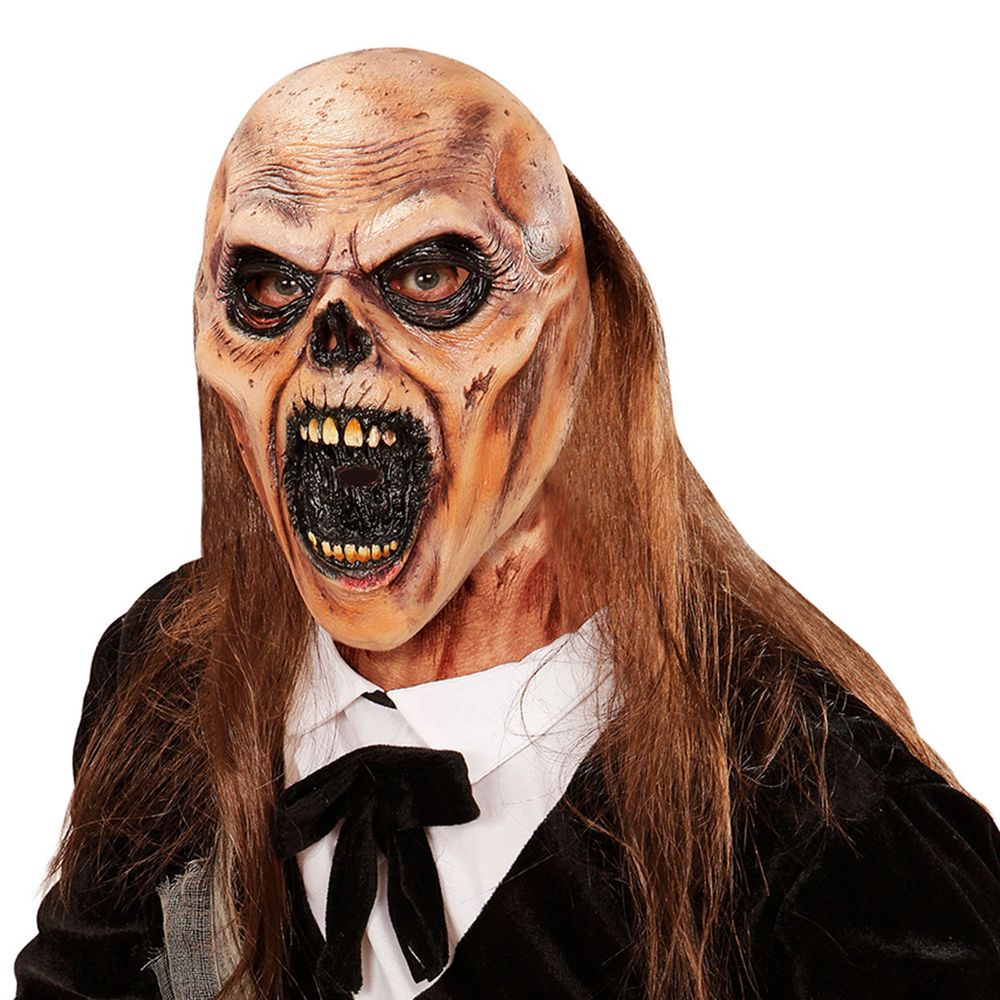 Graveren Zombie Maske med Hår