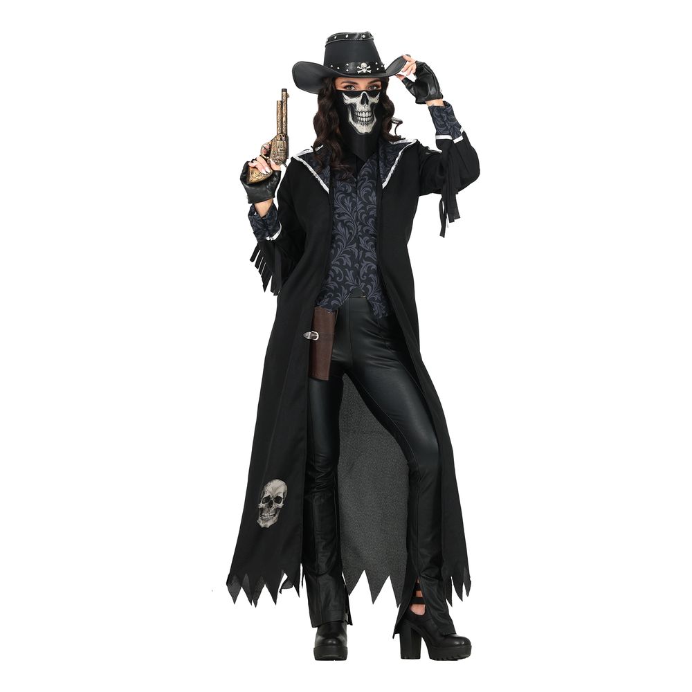 Dödskalle Cowgirl Naamiaisasu