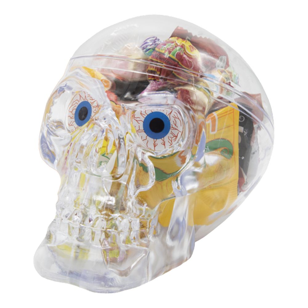 Dödskalle med Halloweengodis