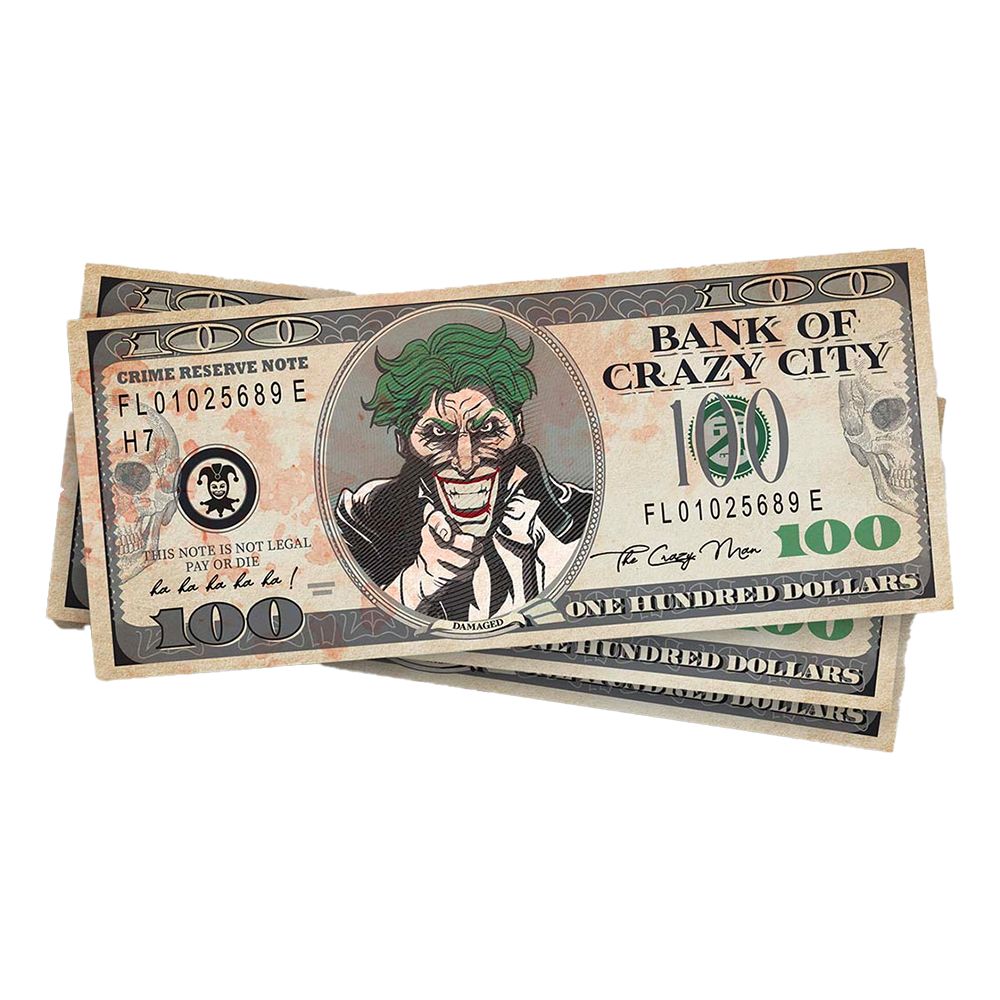 Dollarinsetelit Evil Joker