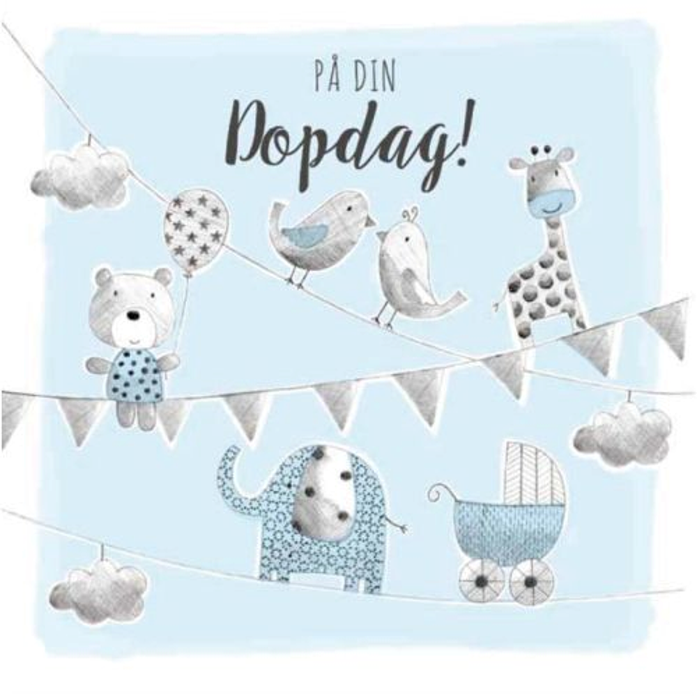 Dopkort På Din Dopdag! Blå