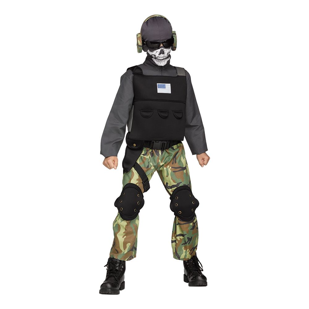 Hodeskalle Soldat Barn Kostyme
