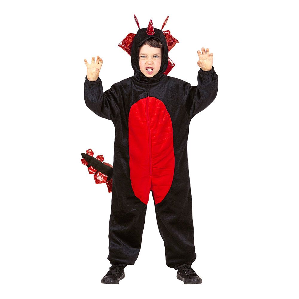 Drage Sort Børnekostume