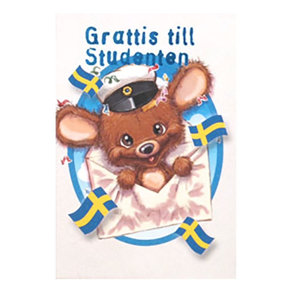 Dobbeltkort Mini Grattis till Studenten