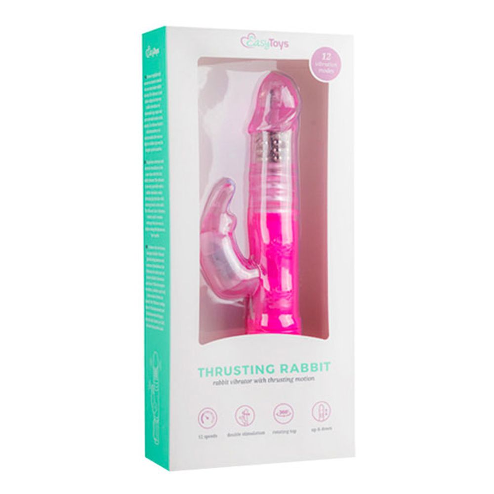 EasyToys Thrusting Rabbit Vibrator Rosa