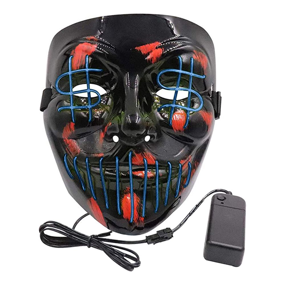 El Wire Dollarsign LED Maske