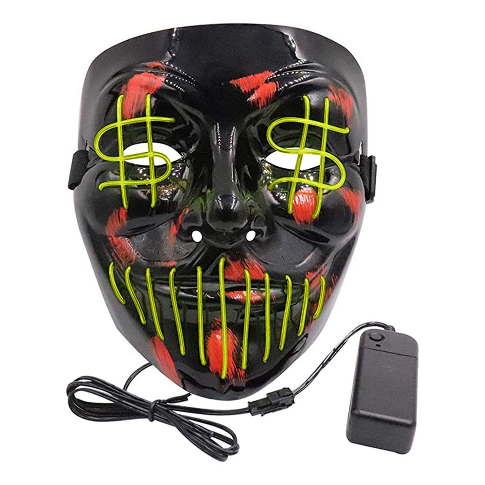 El Wire Dollarsign LED Maske