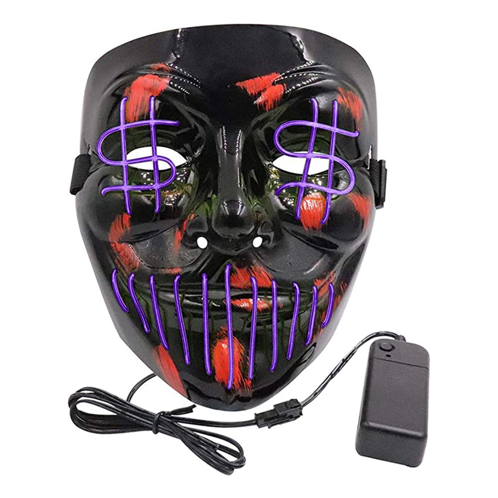 El Wire Dollarsign LED Maske