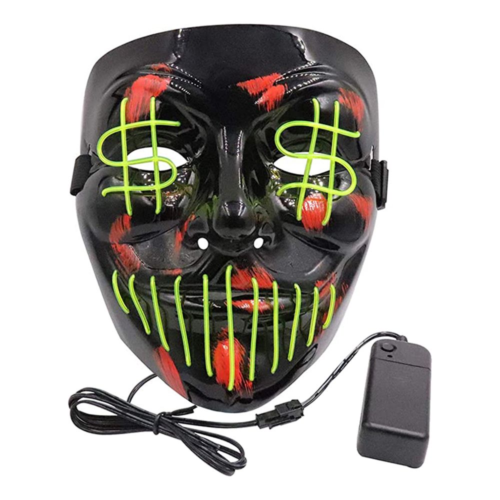 El Wire Dollarsign LED Maske