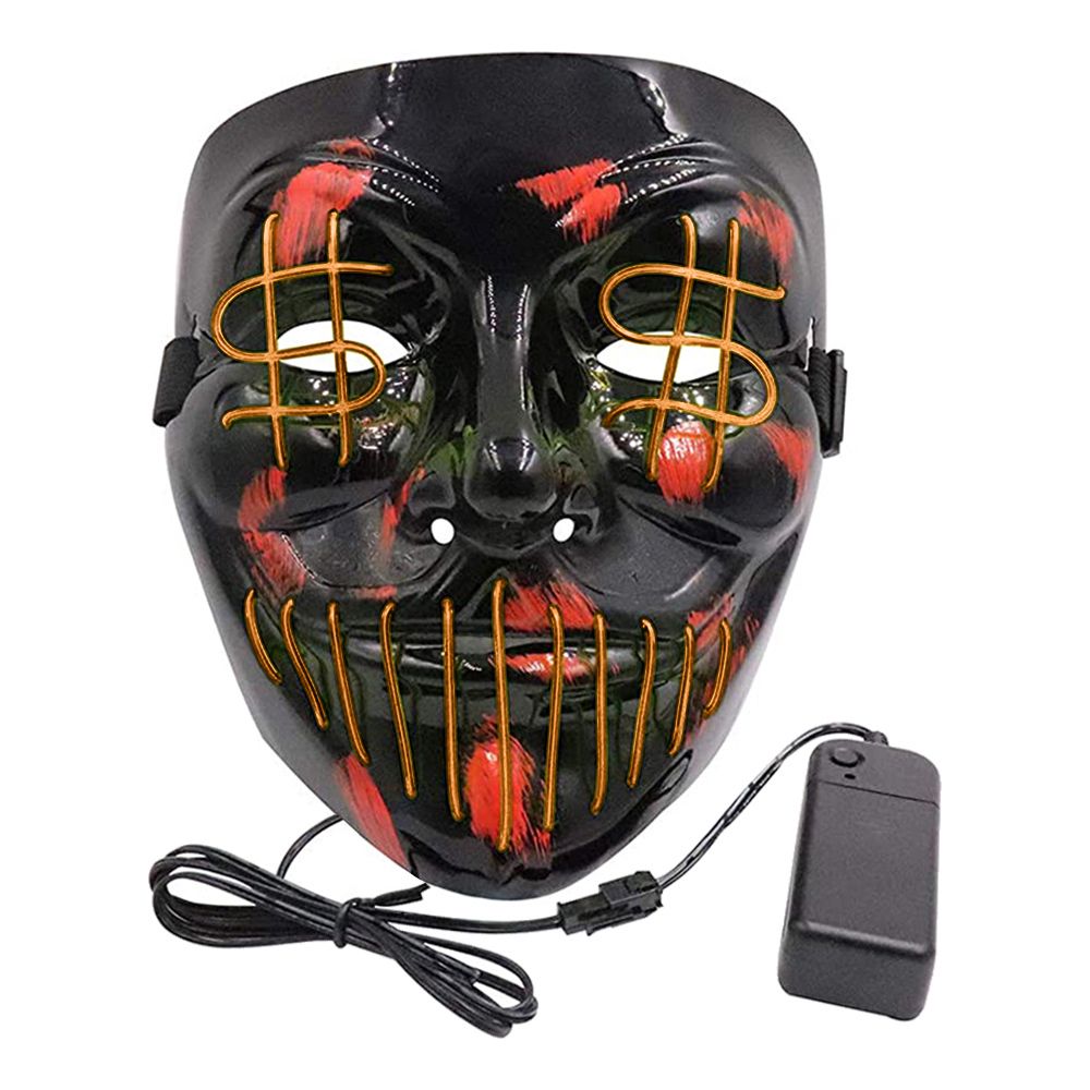 El Wire Dollarsign LED Maske