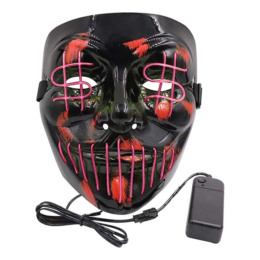 El Wire Dollarsign LED Maske