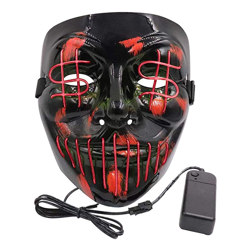 El Wire Dollarsign LED Maske