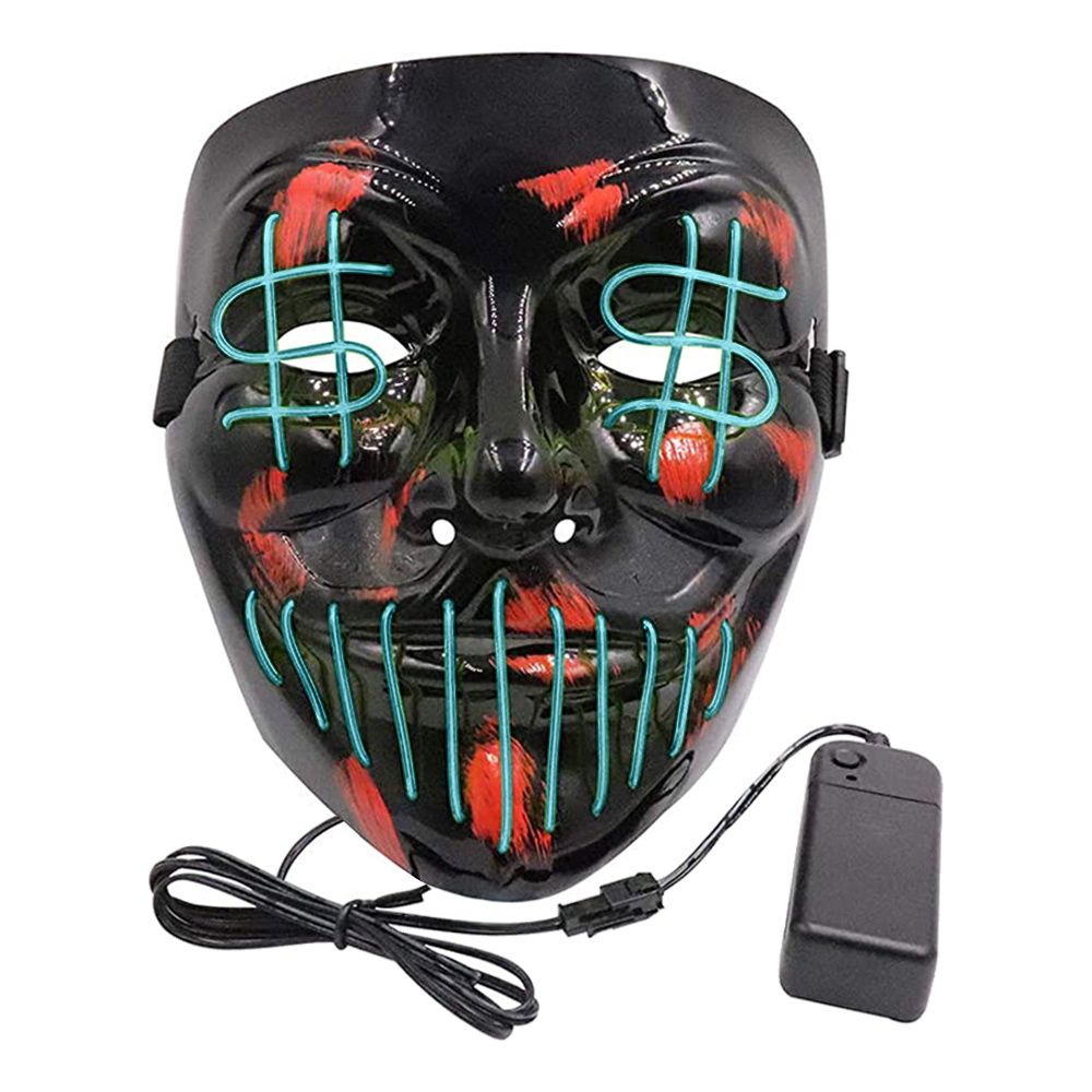 El Wire Dollarsign LED Maske