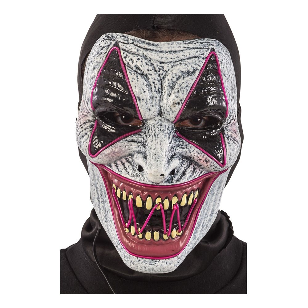 El Wire Horror Clown LED Maske