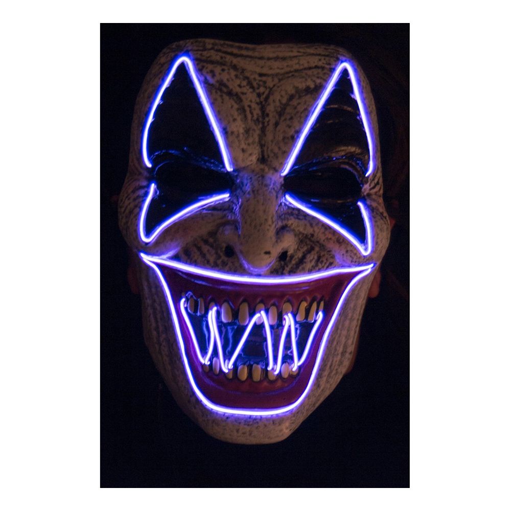 El Wire Horror Clown LED Maske