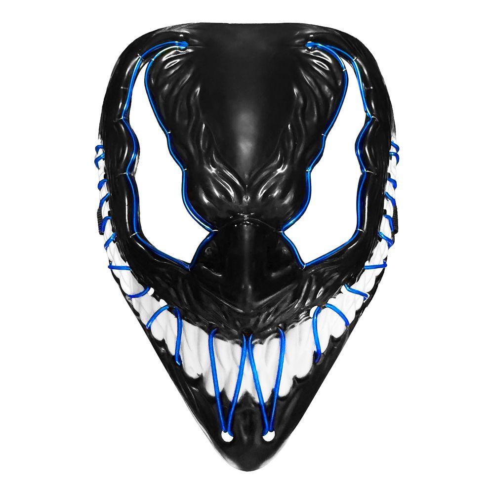 El Wire Djævel Blå LED Maske