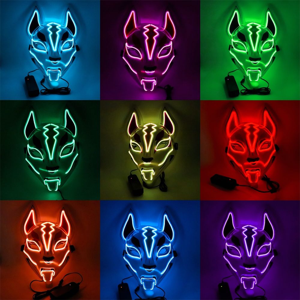 EL Wire Räv LED Mask