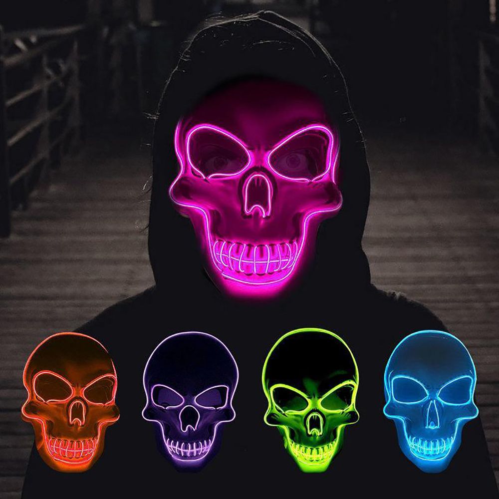 El Wire Skull LED Maske
