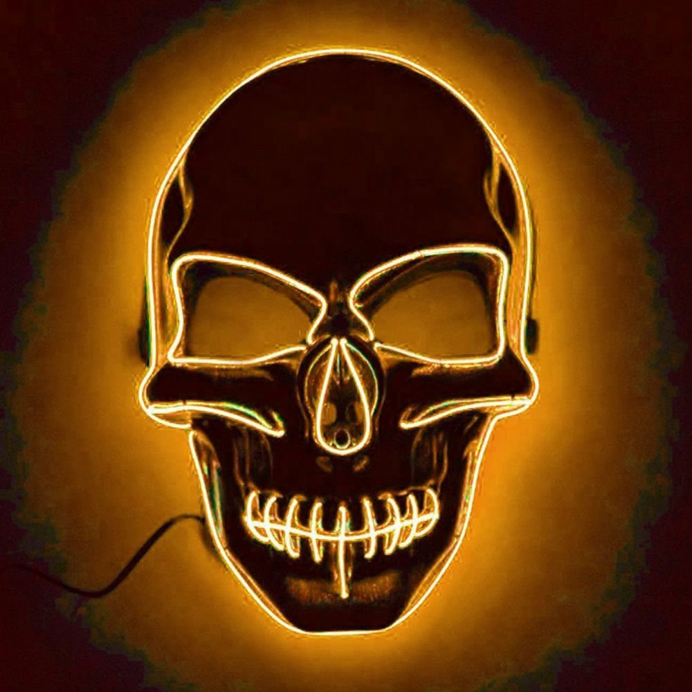 El Wire Skull LED Maske