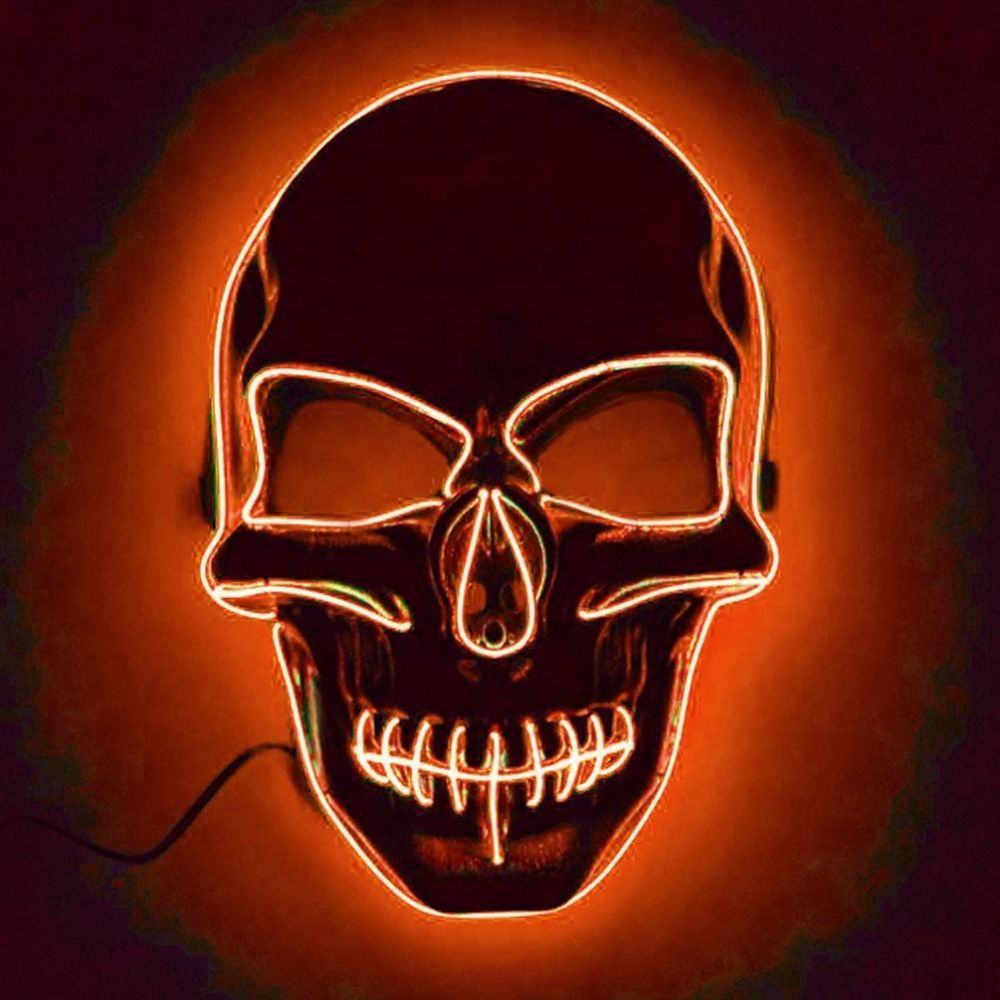 El Wire Skull LED Maske