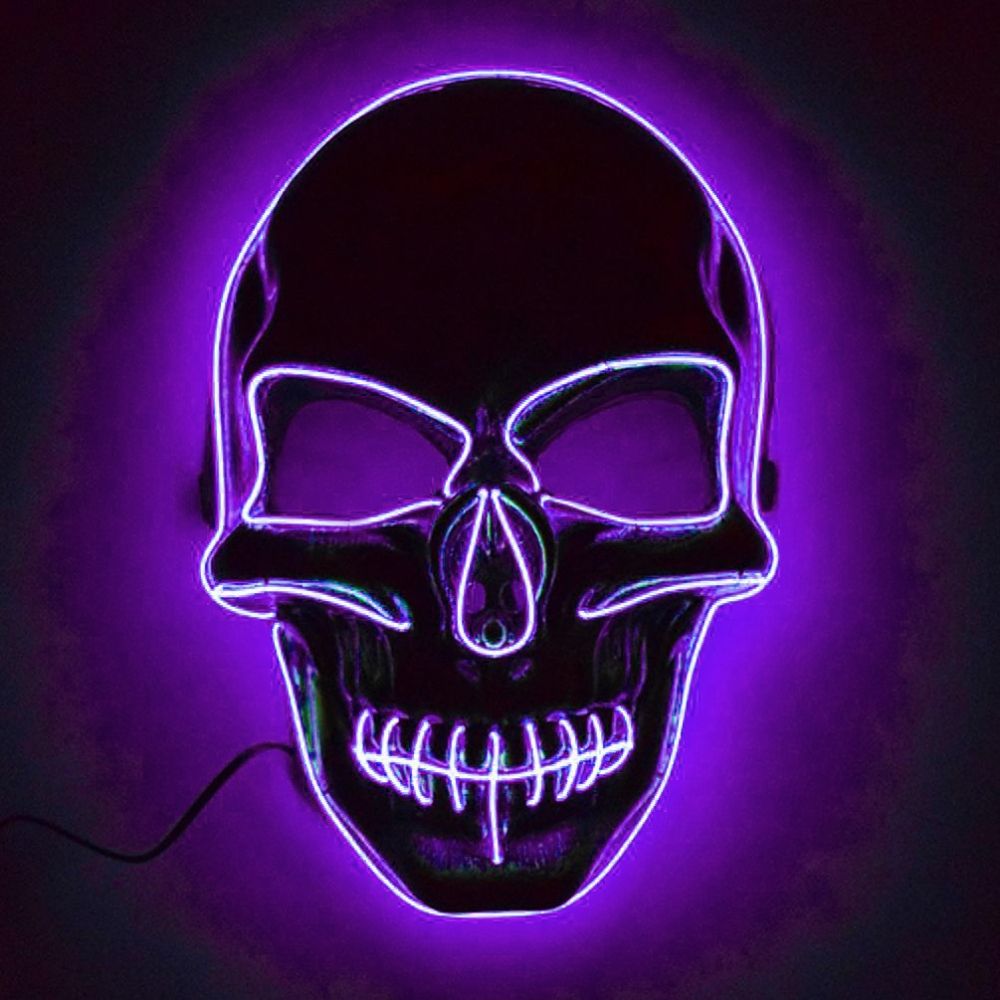 El Wire Skull LED Maske