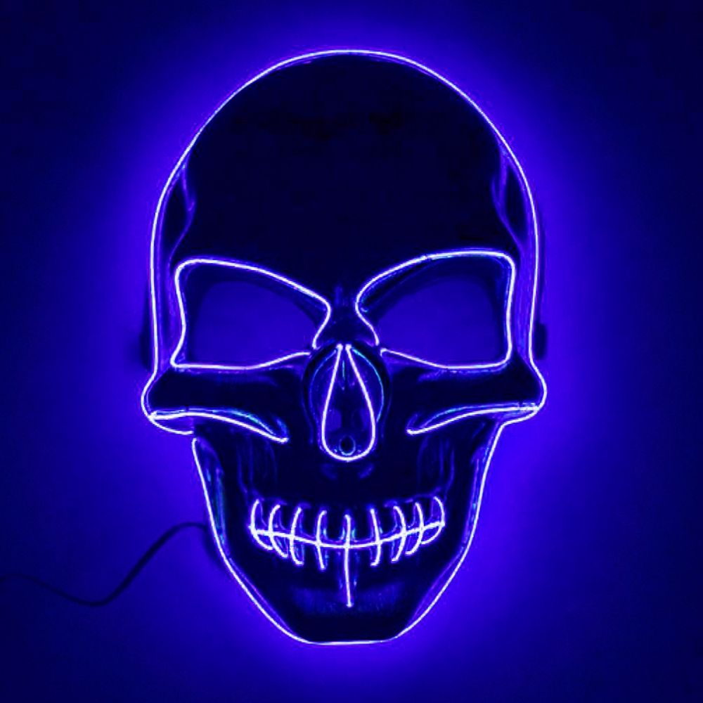 El Wire Skull LED Maske