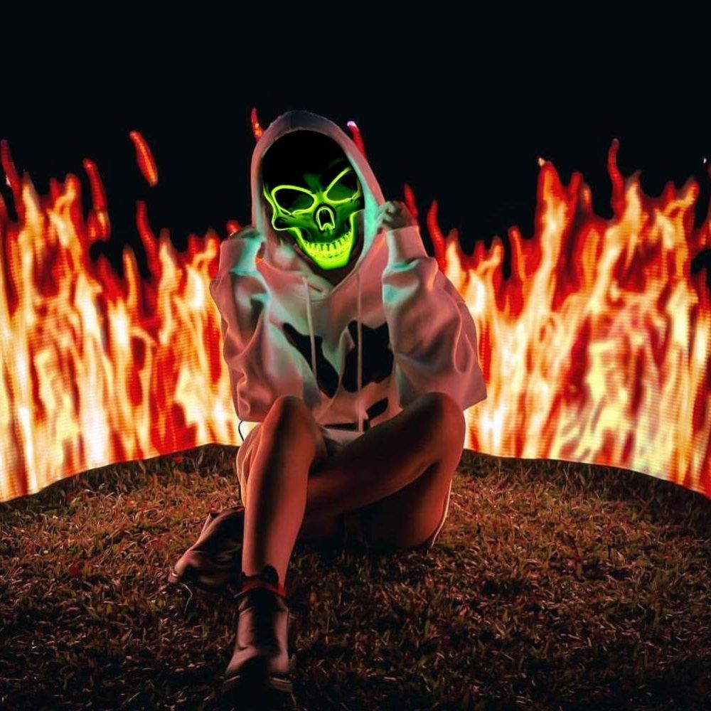 El Wire Skull LED Maske