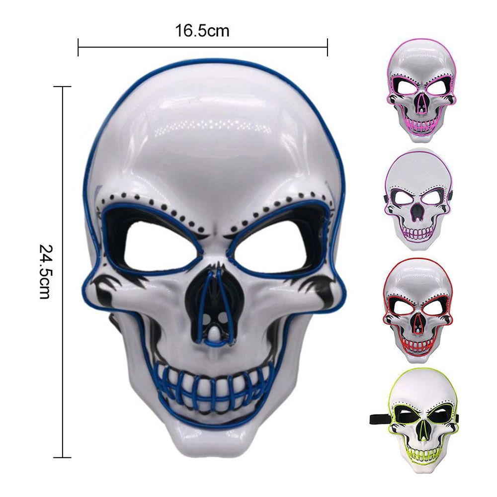 El Wire Skull LED Maske