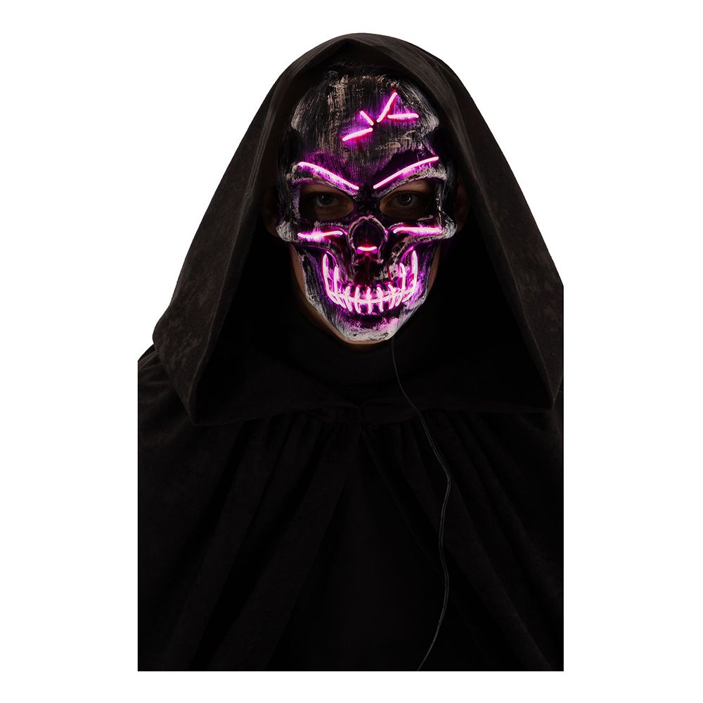 El Wire Hodeskalle Mann LED Maske