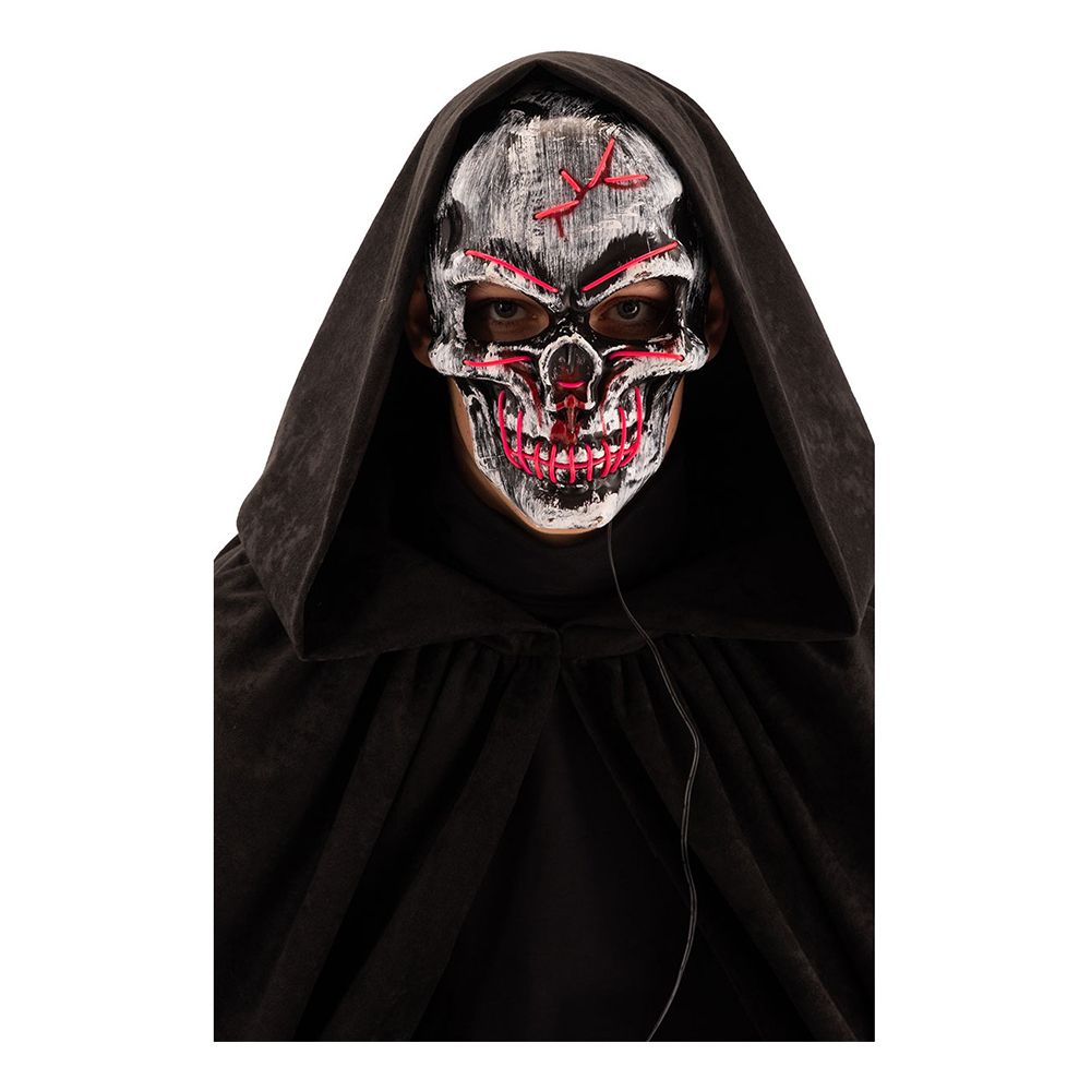 El Wire Hodeskalle Mann LED Maske