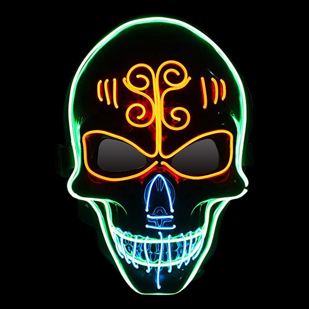 EL Wire Sugar Skull LED Mask