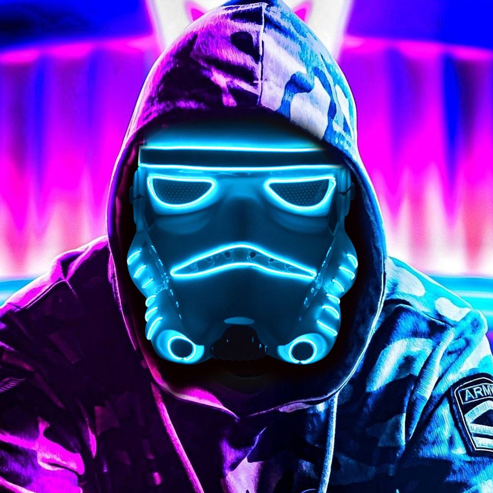 El Wire Trooper LED Mask