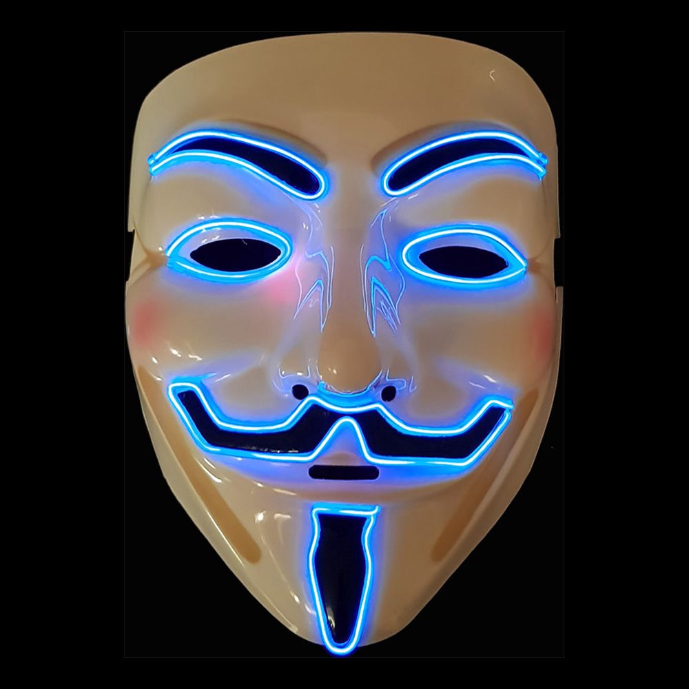 EL Wire V For Vendetta LED Maske