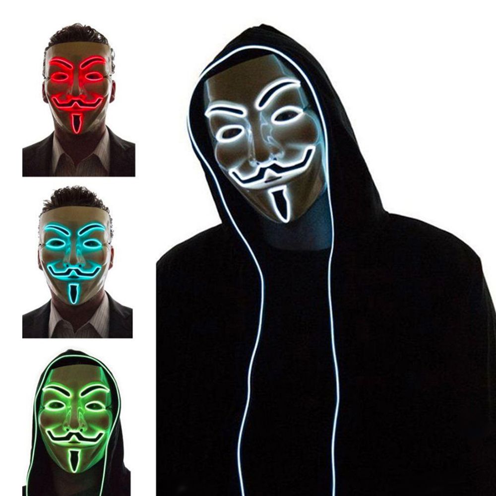 EL Wire Vendetta LED Maske