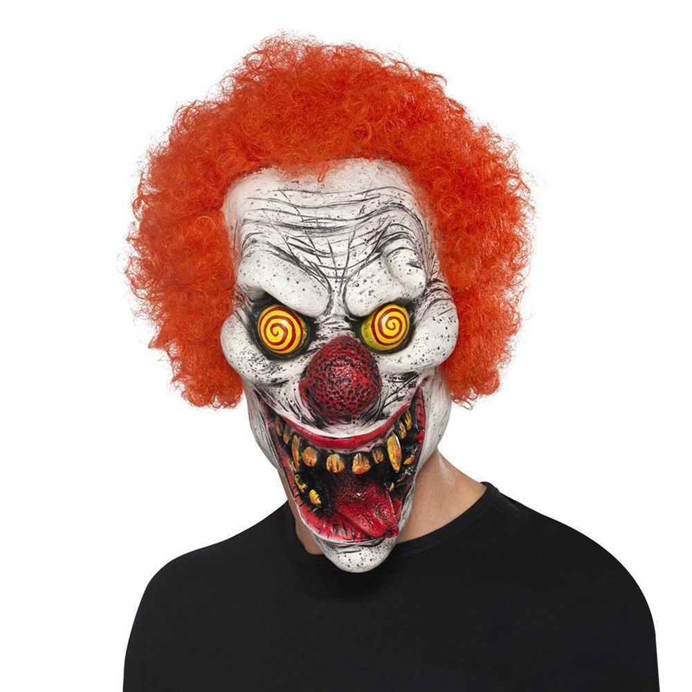 Ekkel Klovn med Hår Maske