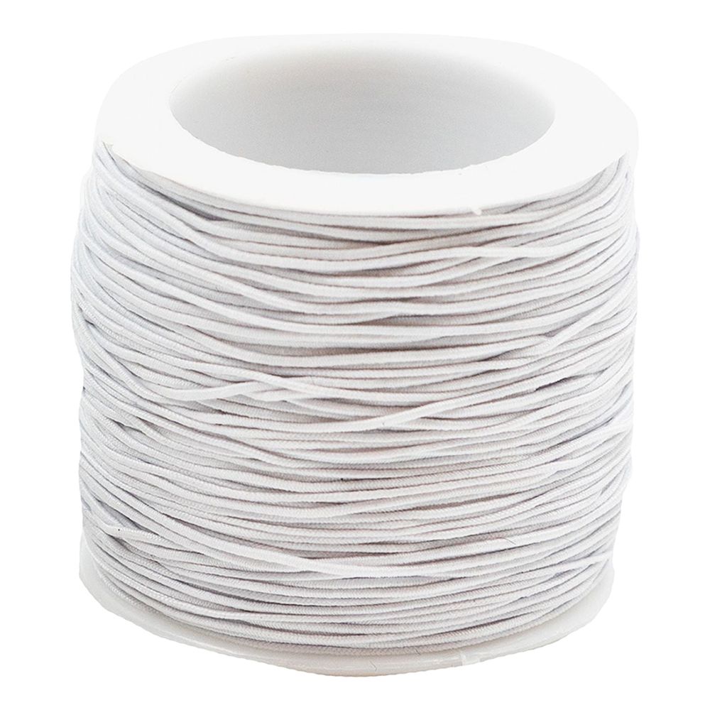Elastisk Snor på Rull Hvit