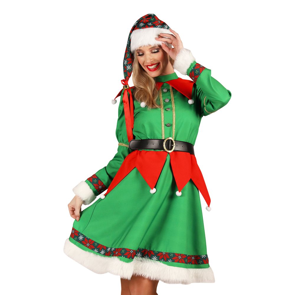 Elf Deluxe Dame Kostyme